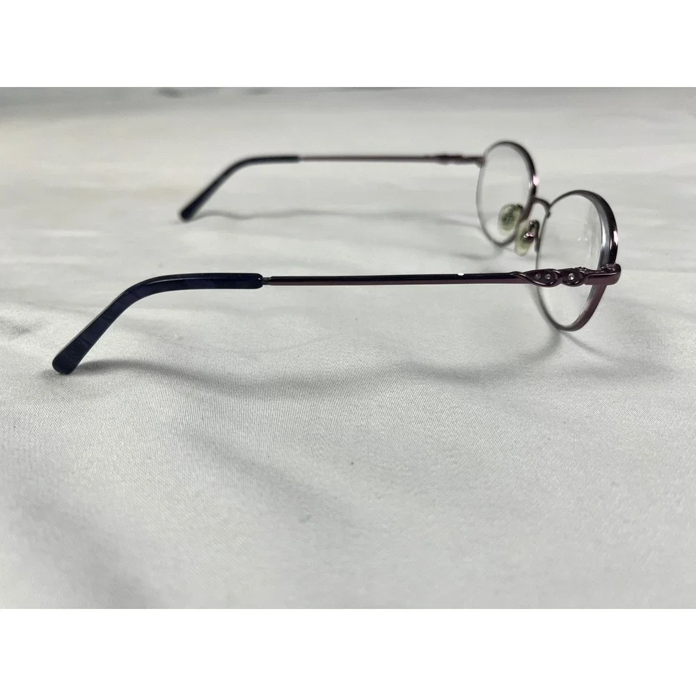 Tres Jolie 161 505 Blue Gray Oval Eyeglasses Frames 51-17-135 Crystal Accents